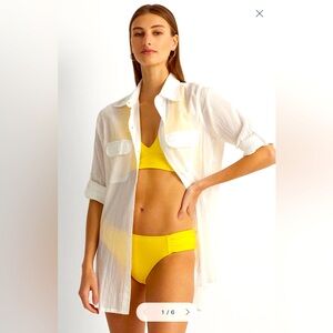 Crushed Cotton Beach Coverup